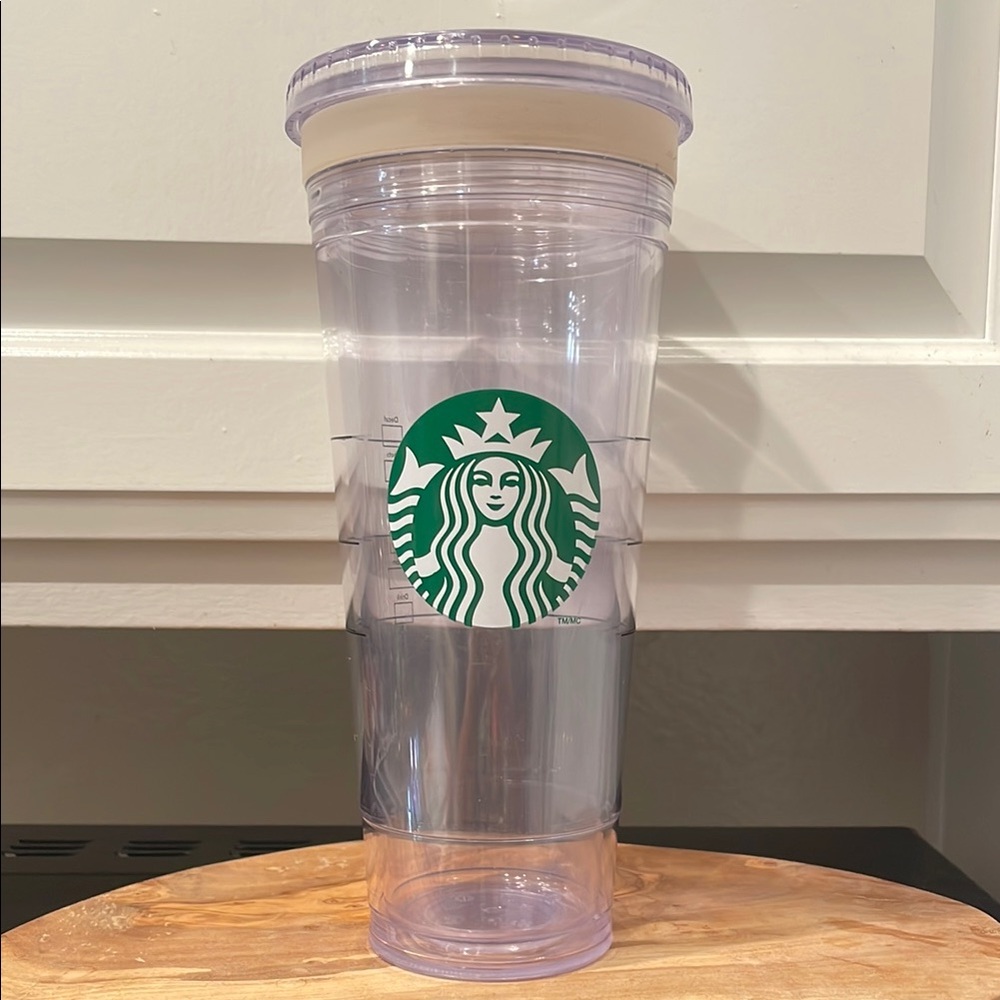 Starbucks Venti Clear Double Wall Acrylic Cold Coffee Cup